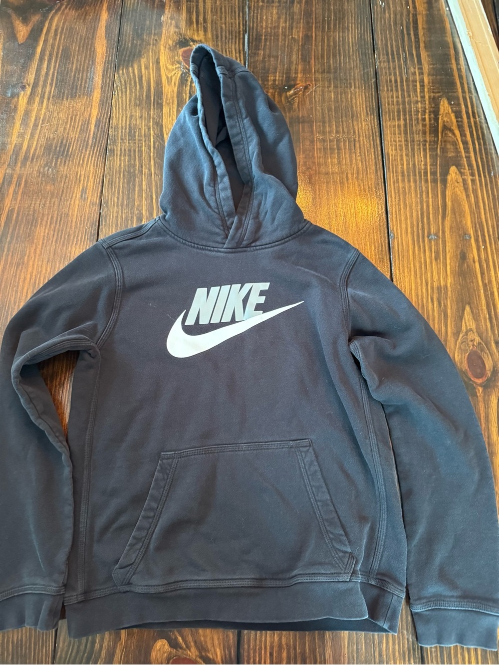 Nike Black Hoodie with White Swoosh Logo